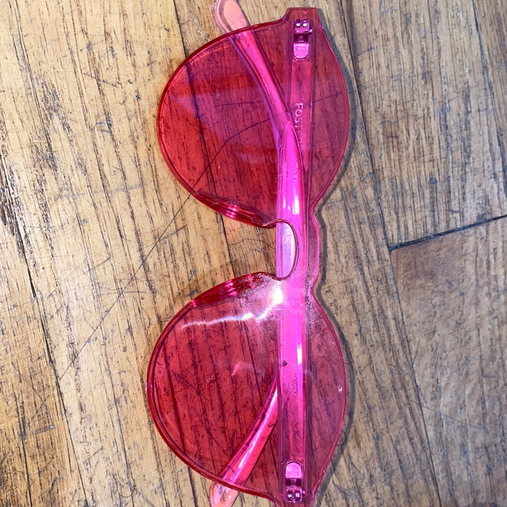 pink eye glasses